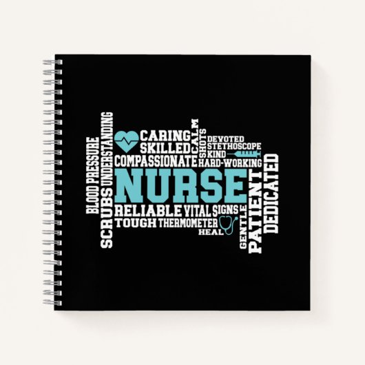 Cute Nurse RN LVN Nursing School Medical Notitieboek (Voorkant)
