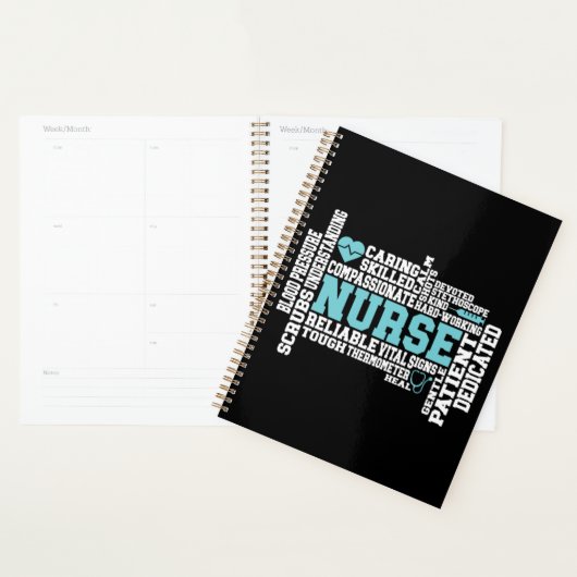 Cute Nurse RN LVN Nursing School Medical Planner (Display)