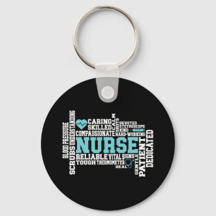 Cute Nurse RN LVN Nursing School Medical Sleutelhanger
