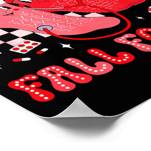 Cute Nurse Valentine Non Slip Socks Please Don't F Poster (Hoek)