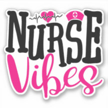 Cute Nurse Vibes Hot Pink Black Typografie