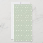 Cute Nursery Essential Green Baby shower nodigt ui Bedankkaart (Achterkant)