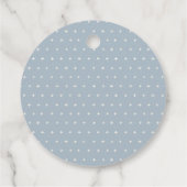 Cute Nursery Essential Leafy Blue Boy Baby shower Bedankjes Labels (Achterkant)