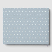 Cute Nursery Essential Leafy Blue Boy Baby shower Gastenboek (Achterkant)