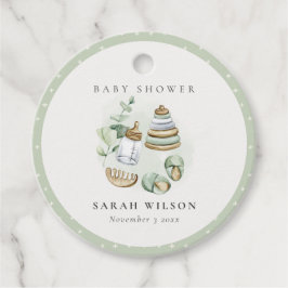 Cute Nursery Essential Leafy Green Baby shower Bedankjes Labels
