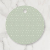 Cute Nursery Essential Leafy Green Baby shower Bedankjes Labels (Achterkant)