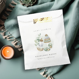 Cute Nursery Essential Leafy Green Baby shower Bedankzakje