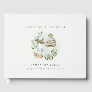 Cute Nursery Essential Leafy Green Baby shower Gastenboek
