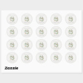 Cute Nursery Essential Leafy Green Baby shower Ronde Sticker (Vel)