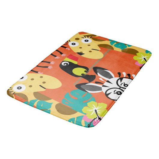 Cute nursery oerwoud decor badmat (Gekanteld)