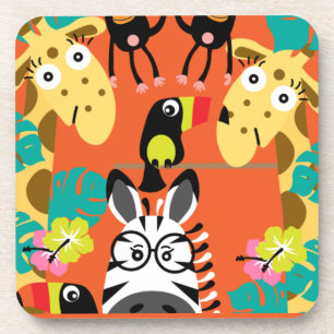 Cute nursery oerwoud decor bier onderzetter