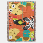 Cute nursery oerwoud decor deken (Voorkant Verticaal)