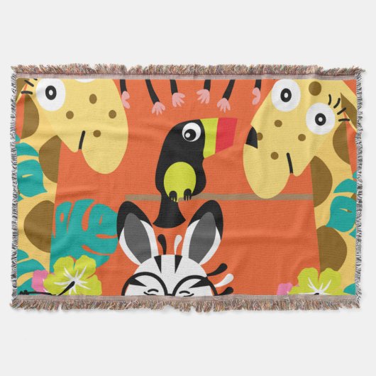 Cute nursery oerwoud decor deken (Voorkant)