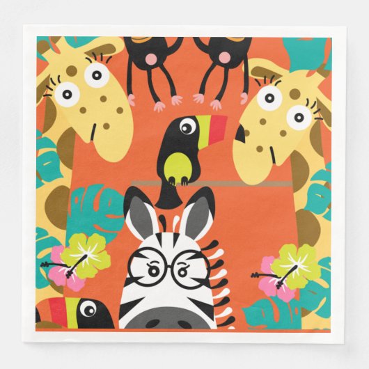 Cute nursery oerwoud decor servet (Voorkant)