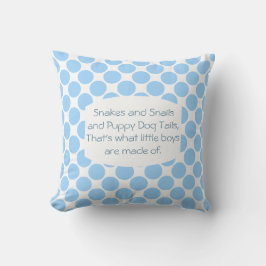 Cute Nursery Pillow voor baby boy, blauwe polka do Kussen