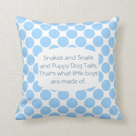 Cute Nursery Pillow voor baby boy, blauwe polka do Kussen