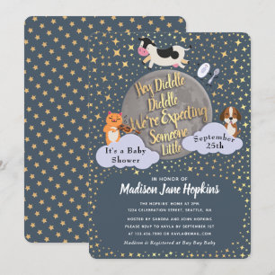 Cute Nursery Rhyme Baby shower Invitation Kaart