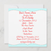 Cute Nursery Rhyme Thleparty Invitation Kaart (Achterkant)