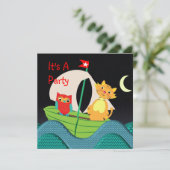 Cute Nursery Rhyme Thleparty Invitation Kaart (Staand voorkant)