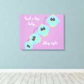Cute Nursery Room Bird Cartoon Canvas Afdruk (Insitu (Houten vloer))