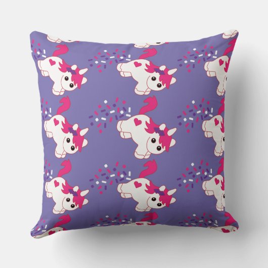 Cute Nursery Unicorn Decor Cushion Kussen (Achterkant)