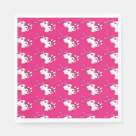 Cute Nursery Unicorn Decor Servet (Voorkant)