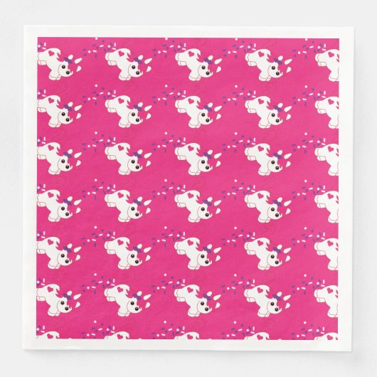 Cute Nursery Unicorn Decor Servet (Voorkant)