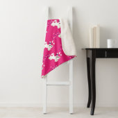 Cute Nursery Unicorn Decor Sherpa Deken (In situ)