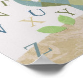 Cute Nursery wall art elephant alphabets Poster (Hoek)