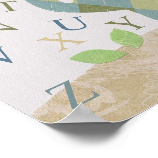 Cute Nursery wall art elephant alphabets Poster (Hoek)