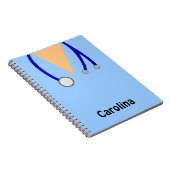 Cute Nurses Scrubs Whimsical Personalized Notitieboek (Rechterzijde)
