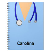 Cute Nurses Scrubs Whimsical Personalized Notitieboek (Voorkant)