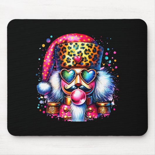 Cute Nutcracker Blowing Bubble Gum Nk Christmas Pa Muismat (Voorkant)
