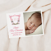 Cute Nutcracker Christmas Monogram Crest Baby Feestdagenkaart