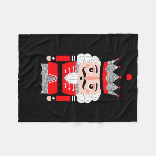 Cute Nutcracker Christmas Womens Fleece Deken (Voorkant (Horizontaal))
