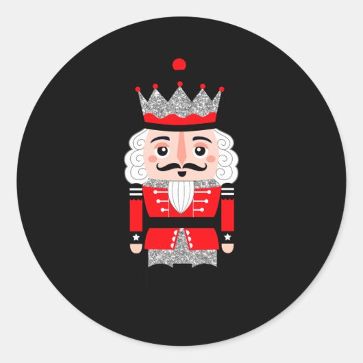 Cute Nutcracker Christmas Womens Ronde Sticker (Voorkant)