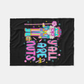 Cute Nutcracker Family Xmas Pajamas Y'all Are Nuts Fleece Deken (Voorkant (Horizontaal))