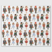 Cute Nutcracker Winter Holiday Kerstparty Cadeaupapier (Vlak)