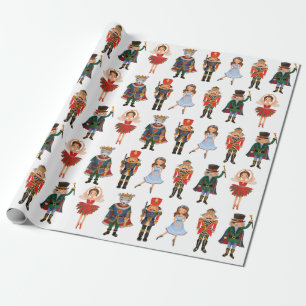 Cute Nutcracker Winter Holiday Kerstparty Cadeaupapier