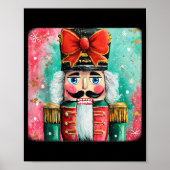 Cute Nutcracker Xmas Bows Christmas Pjs Girl Women Poster (Voorkant)
