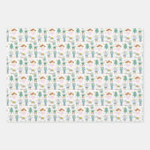 Cute Nutcrackers Holiday Season Patronen Inpakpapier Vel (Voorkant)