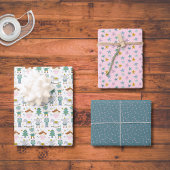 Cute Nutcrackers Holiday Season Patronen Inpakpapier Vel