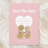 Cute Nuts over elkaar roze whisky bruiloft Save The Date