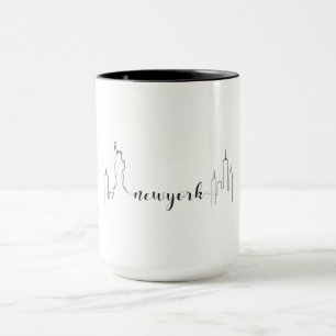 Cute NYC New York City Skyline Souvenir Mok