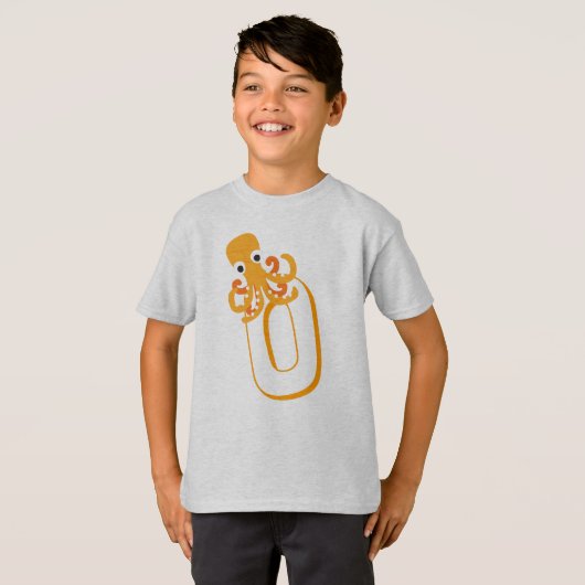 Cute O voor Octopus - Kinder ABCD Alphabet T-shirt (Voorkant volledig)