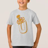 Cute O voor Octopus - Kinder ABCD Alphabet T-shirt (Voorkant)