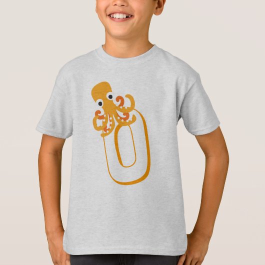 Cute O voor Octopus - Kinder ABCD Alphabet T-shirt (Voorkant)