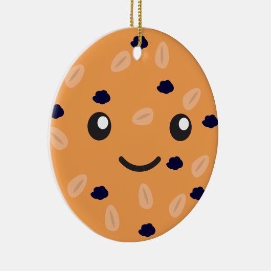 Cute Oatmeel Raisin Cookie Keramisch Ornament (Rechts)