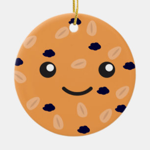 Cute Oatmeel Raisin Cookie Keramisch Ornament
