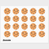 Cute Oatmeel Raisin Cookie Ronde Sticker (Vel)